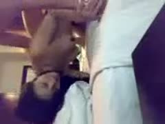 In the bedroom, I had passionate sex with my gorgeous dark brown white bitch.